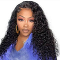 22 inch Brazilian Hair Water Wave Glueless Wig-13x4 Full Frontal Lace Wig