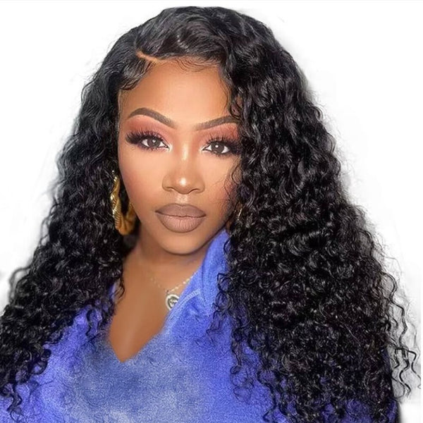 22 inch Brazilian Hair Water Wave Glueless Wig-13x4 Full Frontal Lace Wig