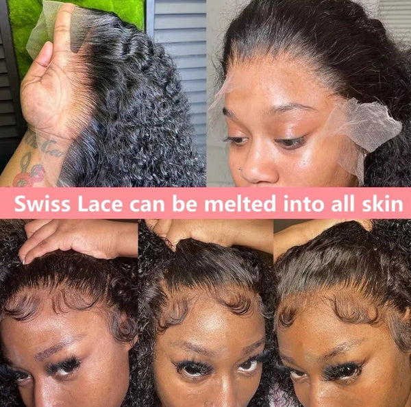 22 inch Brazilian Hair Water Wave Glueless Wig-13x4 Full Frontal Lace Wig