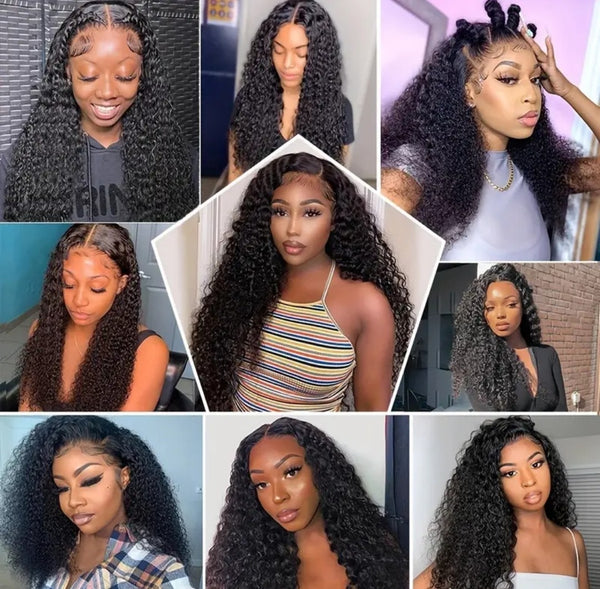 22 inch Brazilian Hair Water Wave Glueless Wig-13x4 Full Frontal Lace Wig